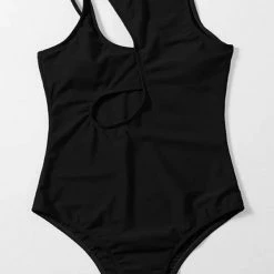 MySwimsuit Solid Cut Out One Piece Swimsuit -TankiniSkirt Shop 0829d8522a3b4bc98c9b8e2d1e2cfbda