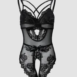 TankiniSkirt Embroidery Lace Bowknot Decor Crotchless Teddy -TankiniSkirt Shop 094eb1ba5bb287a8bbe6e6af8ef5a627