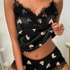 TankiniSkirt V-Neck Stretch Satin Sexy Lingerie Pajamas Set -TankiniSkirt Shop 128f335f3a4555b66c2308b2c92f76ff 42faec73 efc9 41f1 b12a 57fd62dc9cc7