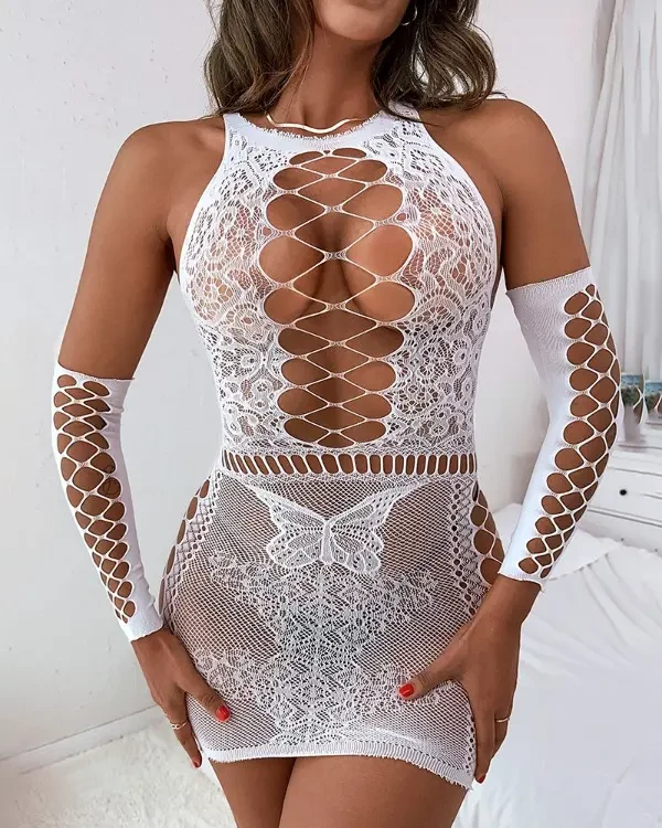 TankiniSkirt Hollow Out Stocking Babydoll 5 TankiniSkirt Hollow Out Stocking Babydoll - Image 5