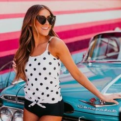 MySwimsuit Polka Dot Tie Front Blouson Tankini Set 7 MySwimsuit Polka Dot Tie Front Blouson Tankini Set -TankiniSkirt Shop 1e91098e6dd9e6df9e1f1dcd0e30537e