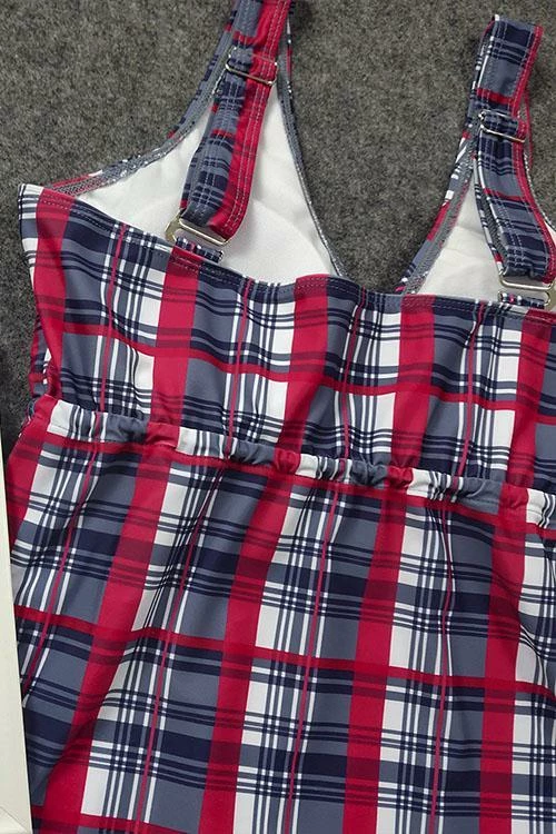 Miss Norst Print Grid Knot Tankini 4 Miss Norst Print Grid Knot Tankini - Image 4