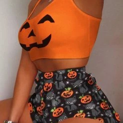 TankiniSkirt Halloween Pumpkin Face Camisole And Cat Shorts Pajamas Set - Orange 7 TankiniSkirt Halloween Pumpkin Face Camisole And Cat Shorts Pajamas Set - Orange -TankiniSkirt Shop 249f92b9b5159bd1780324e1471cfec0 0badb0dc 17c3 4bf9 a62d 13b10a9c3feb