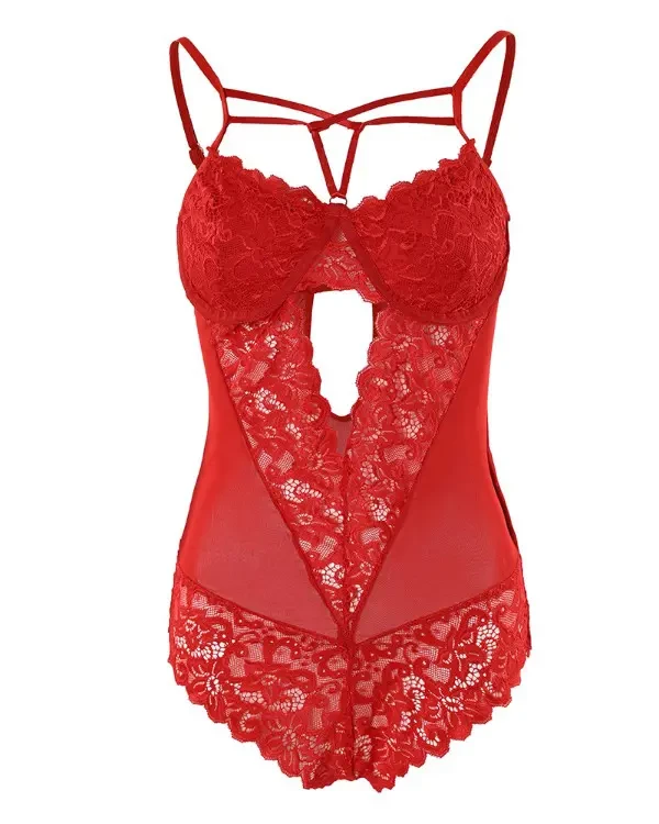 TankiniSkirt Eyelash Crochet Lace Cutout Teddy With Mask 5 TankiniSkirt Eyelash Crochet Lace Cutout Teddy With Mask - Image 5