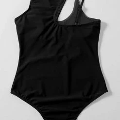 MySwimsuit Solid Cut Out One Piece Swimsuit -TankiniSkirt Shop 3c9ebce6778ce7ad118f0e16e6bc5a59