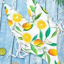 Miss Norst Lemon Print Straps One Piece 14 Miss Norst Lemon Print Straps One Piece -TankiniSkirt Shop 3f72c0cb5430cb5a7ed0363997663d3a