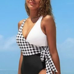 MySwimsuit Wrap Waist Tie Patchwork One Piece Swimsuit 19 MySwimsuit Wrap Waist Tie Patchwork One Piece Swimsuit -TankiniSkirt Shop 450e7f135f1d728b7495e0e280464caa 71908737 3053 4f7d 958c ec48af029f0c