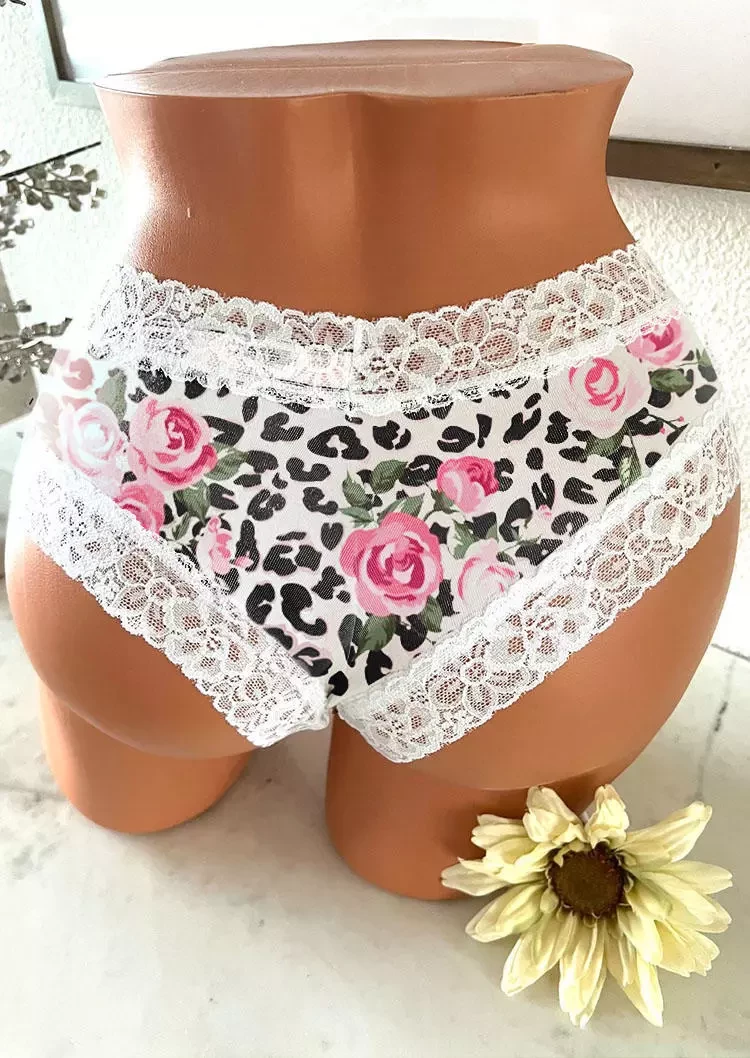 TankiniSkirt Valentine Leopard Rose Lace Splicing Panties 1 TankiniSkirt Valentine Leopard Rose Lace Splicing Panties