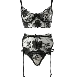 TankiniSkirt Bowknot Embroidery Lace Garter Lingerie Set -TankiniSkirt Shop 4d694acdcf494dde4bf2c67cf16fc9fc