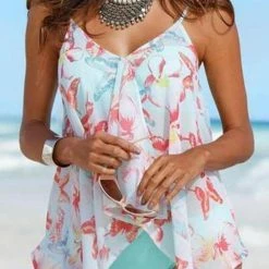 Miss Norst Butterfly Print Three Piece Suit Tankini