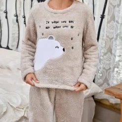 TankiniSkirt Letter Cartoon Embroidery Fluffy Pajamas Set -TankiniSkirt Shop 57a88a386f16a3f4f0856a28bce91d30 ee5a773e 89e7 41e2 bd43 3af7550f86a6
