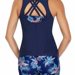 MySwimsuit Galaxy Blue Leaf 3 Piece Swim Tank Top With Shorts And Bra Modest 10 MySwimsuit Galaxy Blue Leaf 3 Piece Swim Tank Top With Shorts And Bra Modest -TankiniSkirt Shop 5d2af0f13730d440474d56b521cbccfa