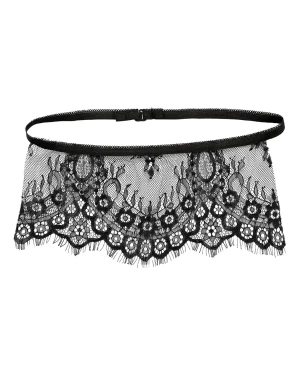 TankiniSkirt Eyelash Crochet Lace Cutout Teddy With Mask 3 TankiniSkirt Eyelash Crochet Lace Cutout Teddy With Mask - Image 3