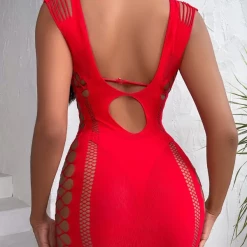 TankiniSkirt Cutout Sleeveless Fishnet Design Bodystocking Dress -TankiniSkirt Shop 639e75f8b1c03baa96b5b59ffd456c9a