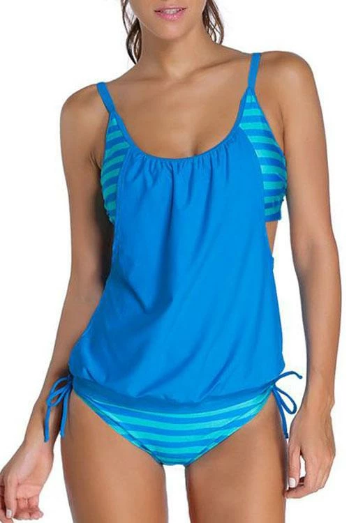 FloruitShow Stripes Lined Up Double Up Tankini Swimsuit 12 FloruitShow Stripes Lined Up Double Up Tankini Swimsuit - Image 12