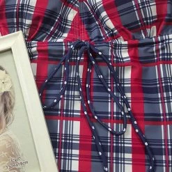 Miss Norst Print Grid Knot Tankini 11 Miss Norst Print Grid Knot Tankini -TankiniSkirt Shop 7a2b07d045ce7ea500b17ffa23b3f20c