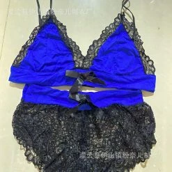 TankiniSkirt Satin Bowknot Decor Contrast Lace Lingerie Set -TankiniSkirt Shop 7a507d8d113ca89b2de7804a915ad86a