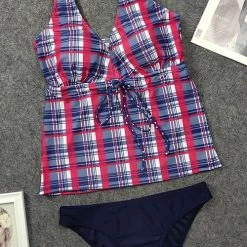 Miss Norst Print Grid Knot Tankini 10 Miss Norst Print Grid Knot Tankini -TankiniSkirt Shop 7d3b99dbce61ad45a3790b2ca5a8ace3