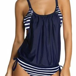 FloruitShow Stripes Lined Up Double Up Tankini Swimsuit 16 FloruitShow Stripes Lined Up Double Up Tankini Swimsuit -TankiniSkirt Shop 87ae0e8831855e0f304e66db43607260
