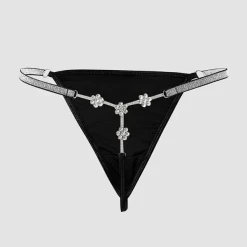 TankiniSkirt Rhinestone Chain Decor Thong Panty -TankiniSkirt Shop 8901e0ed644c03ae2ce786a4dfb7097c