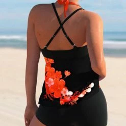 MySwimsuit Female 2022 New Floral Print Bathing Suits Summer Beach Wear Tankini -TankiniSkirt Shop 8a46d614622e6d6c9e38422e519ad7c4
