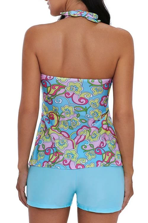 FloruitShow Colorful Stripes Hight Waist Tankini Set 4 FloruitShow Colorful Stripes Hight Waist Tankini Set - Image 4