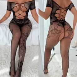 TankiniSkirt Cutout Backless Crotchless Fishnet Bodystockings