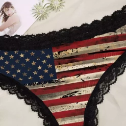 TankiniSkirt American Flag Lace Splicing Panties - Black -TankiniSkirt Shop 9ab3230b629f07cf7e81b53fd3b7e7df