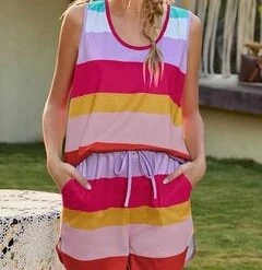 TankiniSkirt Women Colorblock Rainbow Crew Neck Sleeveless Soft Breathable Comfy P -TankiniSkirt Shop 9b92ebdd7688ecfdf9de85c341b7eefb f09581c8 0d5a 4284 a9c6 ff42ec376b35