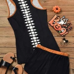 TankiniSkirt Halloween If You Like My Pumpkins You Should See My Pie Tank And Shor -TankiniSkirt Shop 9eeec018e0a74304491c7a920488d0ec