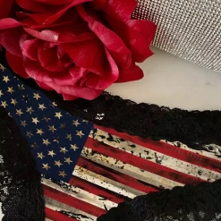 TankiniSkirt American Flag Lace Splicing Panties - Black -TankiniSkirt Shop a9045234383b73deba9b68bb83ddcba5