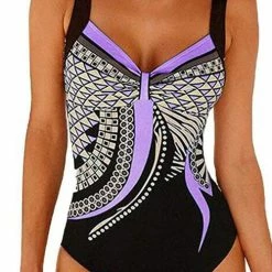 MySwimsuit Tribal Print One Piece Swimsuit -TankiniSkirt Shop acfc774ff89869915bdd2b7d8ee0c61b