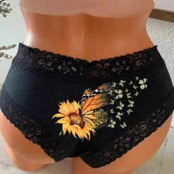 TankiniSkirt Sunflower Butterfly Lace Splicing Panties