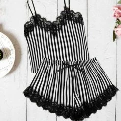 TankiniSkirt Stripe Suit Splicing Camisole Shorts Pajamas Set -TankiniSkirt Shop b30b0e55b63924d710303aec318519c8 db016441 0c7a 4024 ae54 1112dc60a2b9