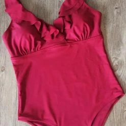 Miss Norst Falbala Solid One Piece -TankiniSkirt Shop bcc3aa0523a23b476b772bf6dc189f64