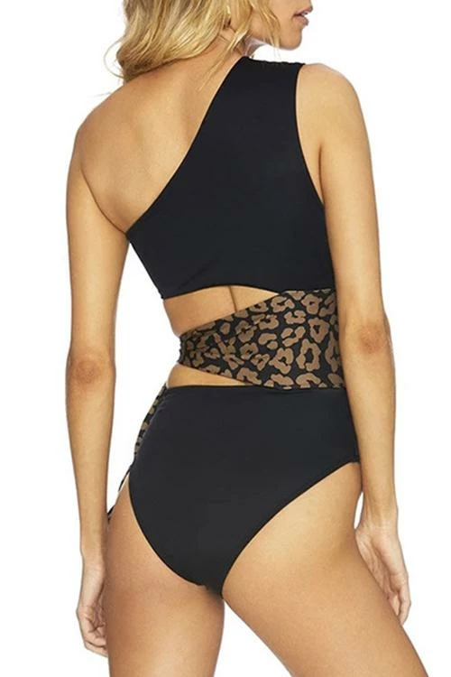 FloruitShow One Shoulder Leopard Bandage One Piece 4 FloruitShow One Shoulder Leopard Bandage One Piece - Image 4
