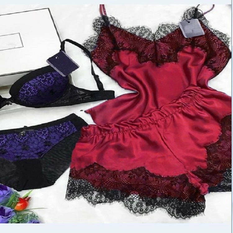 TankiniSkirt Spaghetti Strap Lace Trim Satin Cami Set 11 TankiniSkirt Spaghetti Strap Lace Trim Satin Cami Set - Image 11