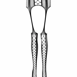 TankiniSkirt 1Pair Cutout Lace-up Fishnet Patch Tights Thigh High Garter Stockings -TankiniSkirt Shop d059870cce5a9d07107daf429237c7f9