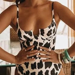 Miss Norst Leopard Joint Print One Piece Swimwear