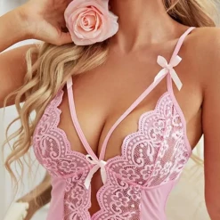 TankiniSkirt Bowknot Decor Contrast Lace Sheer Mesh Babydoll -TankiniSkirt Shop dfa914dadfb6be314e7e804c3f8cbf51