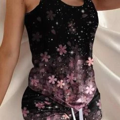 TankiniSkirt Gradient Floral Racerback Tank And Shorts Two-Piece Set -TankiniSkirt Shop dfeb9ba41693e2b9f32d3c60e17dc39d db14b8b7 8acb 4ab3 addf ed48e0f8b4d2