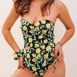 Miss Norst Lemon Print Bandage One Piece