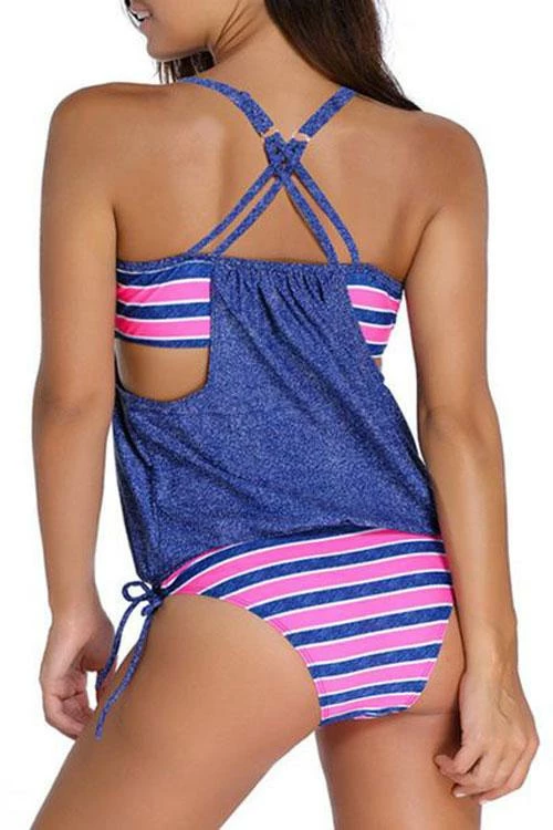 FloruitShow Stripes Lined Up Double Up Tankini Swimsuit 11 FloruitShow Stripes Lined Up Double Up Tankini Swimsuit - Image 11