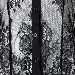 TankiniSkirt Sheer Mesh Button Front Lace Babydoll -TankiniSkirt Shop e6ceb501cb4fb37753857c217758f735