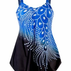 TankiniSkirt Women's Tube Top Print Diamond Feather Contrast Color Split Large Siz 21 TankiniSkirt Women's Tube Top Print Diamond Feather Contrast Color Split Large Siz -TankiniSkirt Shop e8b4bfea7af314e93008fd97f98f5a3a