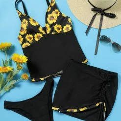 TankiniSkirt Sunflower Drawstring Tankini Set - Black -TankiniSkirt Shop eb64086f3426e67fadfea26acbd0acfd 49964eb0 2929 451f a366 db79f90b72fd
