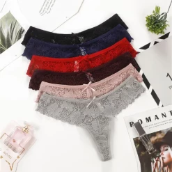 TankiniSkirt Bowknot Decor Lace Thong Panty
