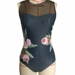 MySwimsuit One Piece Black And Floral Swimsuit -TankiniSkirt Shop f47d4fd2192c2b38842176a98ca61e92