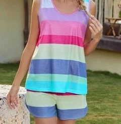 TankiniSkirt Women Colorblock Rainbow Crew Neck Sleeveless Soft Breathable Comfy P -TankiniSkirt Shop f5422f5b05d0aed4c87551479fc9c4de 359b1620 008a 4286 9370 78b8755fbff4