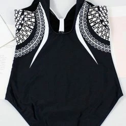 MySwimsuit Tribal Print One Piece Swimsuit -TankiniSkirt Shop f59fe40e3e6ba2d00ab55e726b372c0d